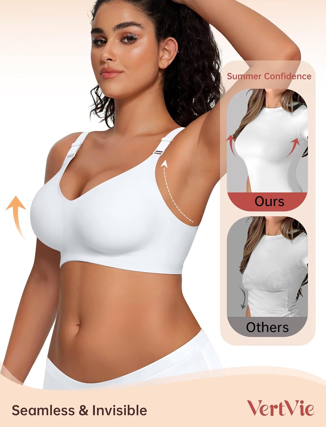 Thumbnail 2 de Vertvie Wireless Jelly Bra (No Underwire) Seamless Push Up Support Bralette, Regular & Plus Size