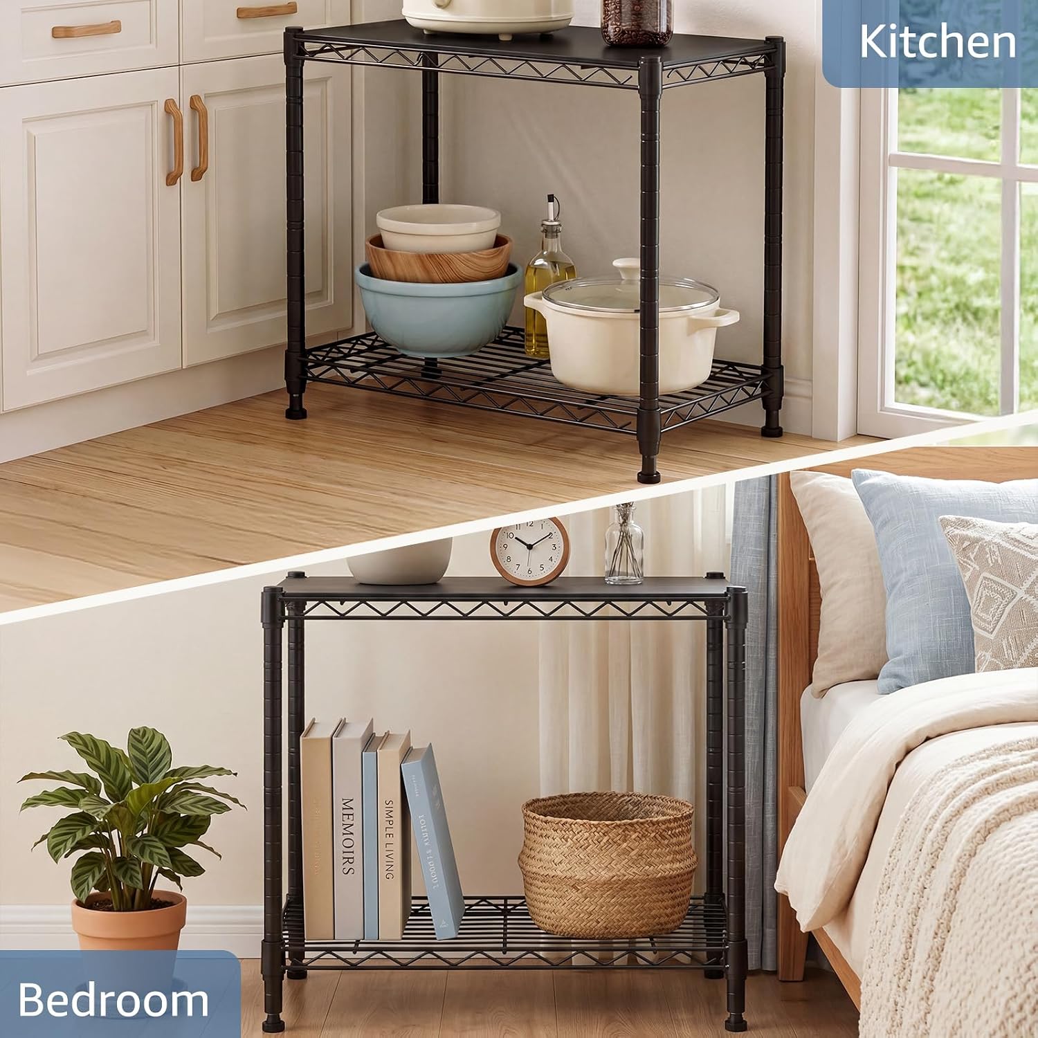 Thumbnail 6 de DUMOS Metal Storage Shelves, 2-Tier