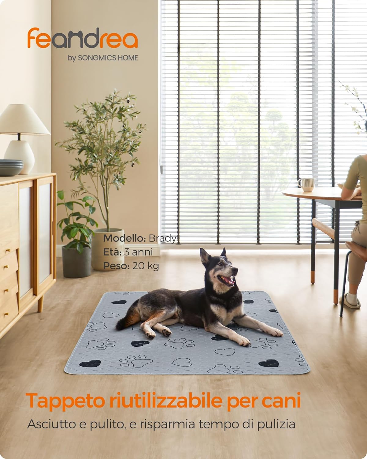 Thumbnail 1 de Feandrea PTD048G01 Tappeto XXL 152x122 cm