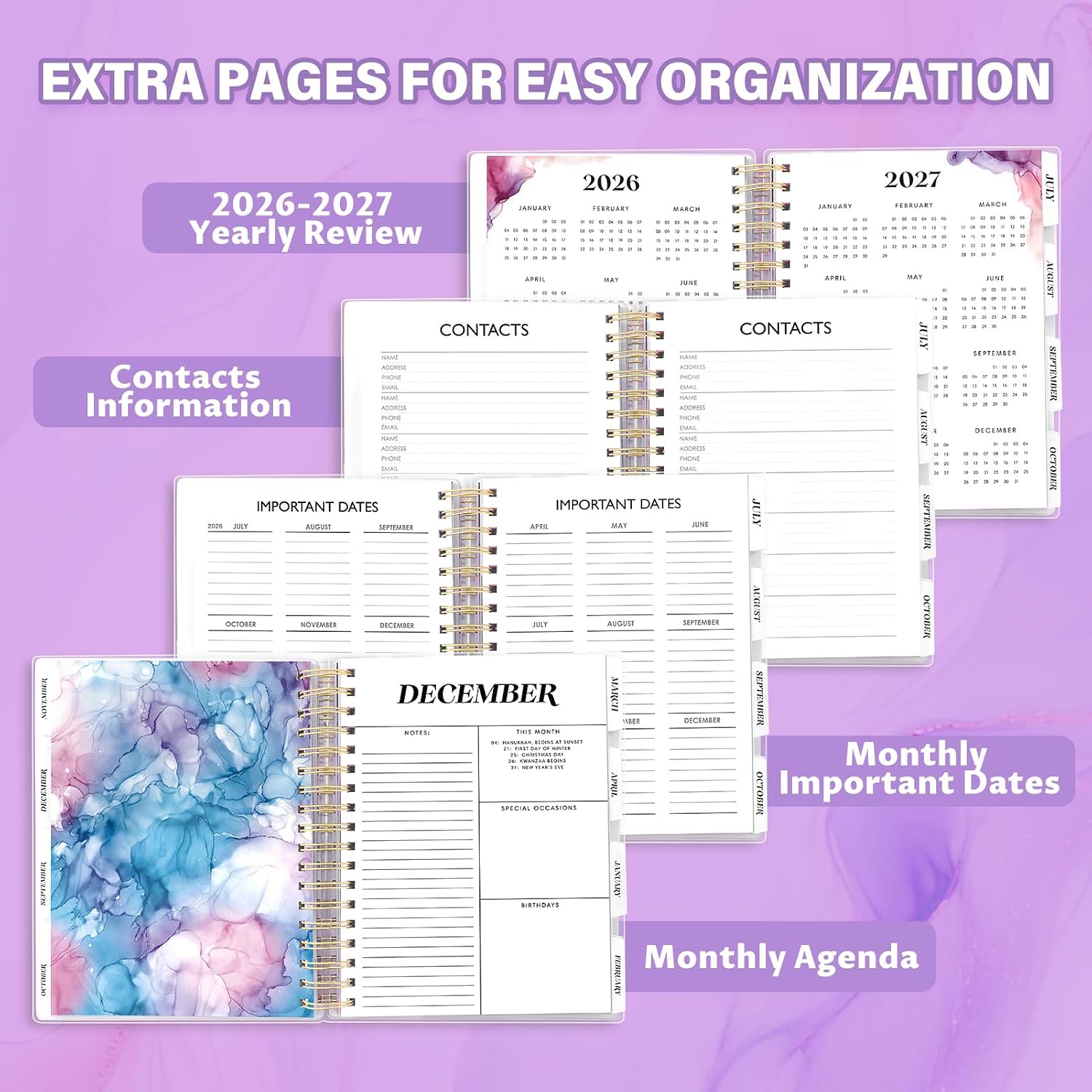 Detalle 2 de montcool 2026-2027 Academic Planner, 18-Month Daily, Weekly and Monthly, 7.9 x 9.8 in