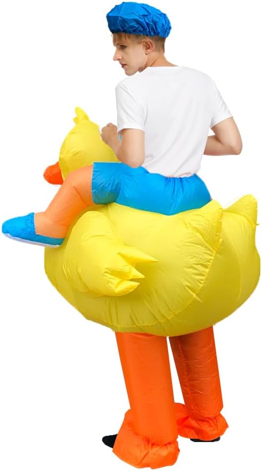 Thumbnail 6 de Costume Gonflable Canard Adulte JASHKE – Déguisement Canard Jaune pour Carnaval, Halloween et Fêtes