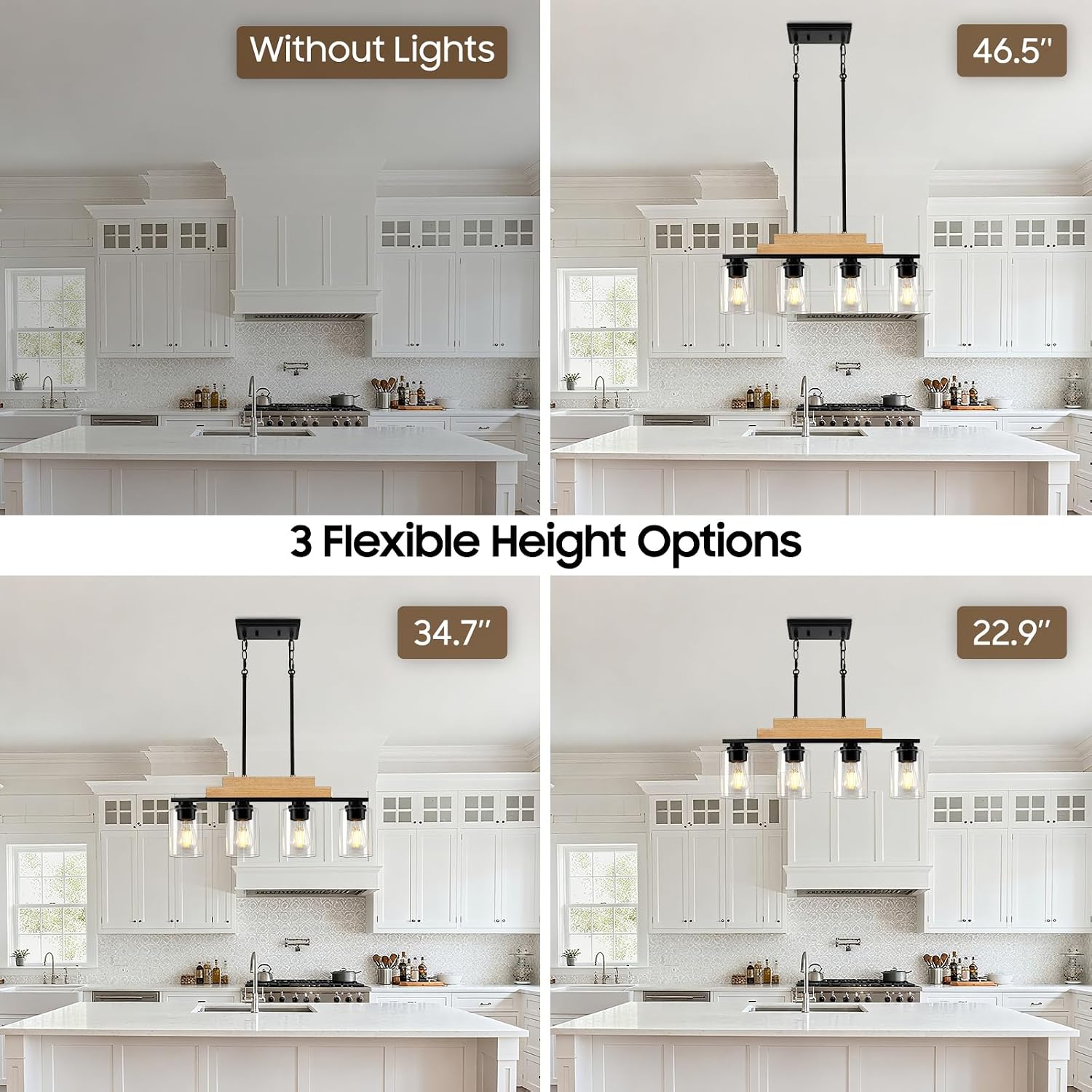 Thumbnail 2 de VerRon 4-Light Linear Chandelier