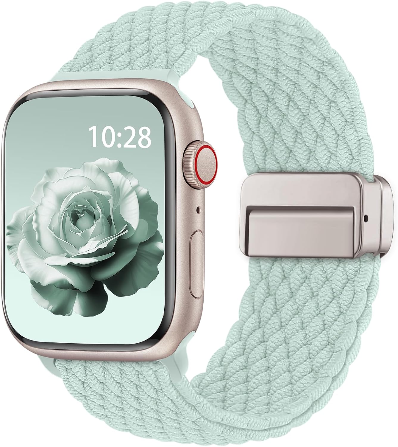 Detalle de Braided Apple Watch strap, secure magnetic