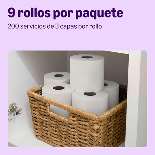 Detalle de Papel Higiénico Supersuave de 3 Capas, by Amazon — 36 Rollos (4 paquetes) con certificación FSC