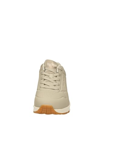 Detalle de Skechers Uno Golden Air para Mujer - Zapatillas con Skech-Air y ajuste de cuña (Taupe Durabuck/Silver Trim) 39 EU