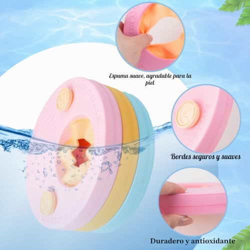 Detalle de Manguitos Flotantes Amazluck: flotación ajustable en espuma para aprender a nadar (3–6 años)