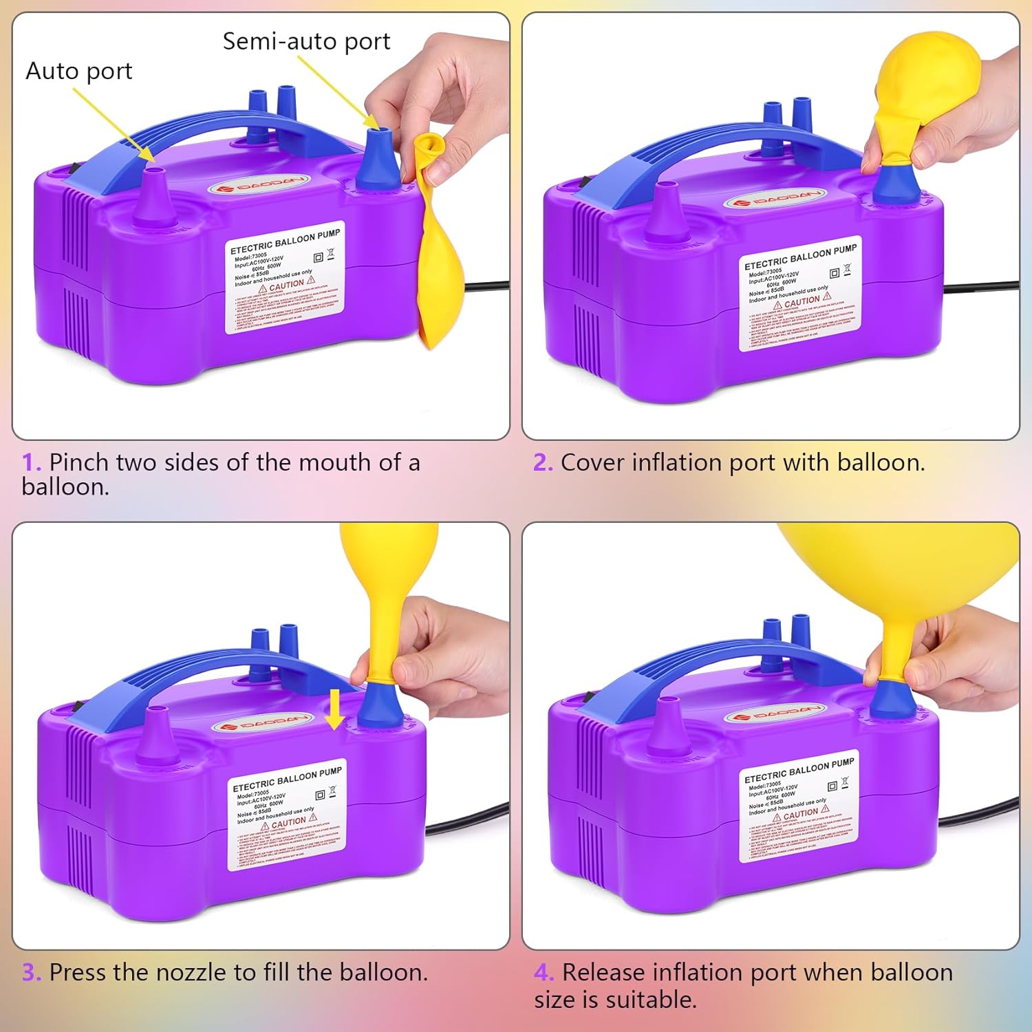 Detalle de IDAODAN Electric Balloon Pump 600W
