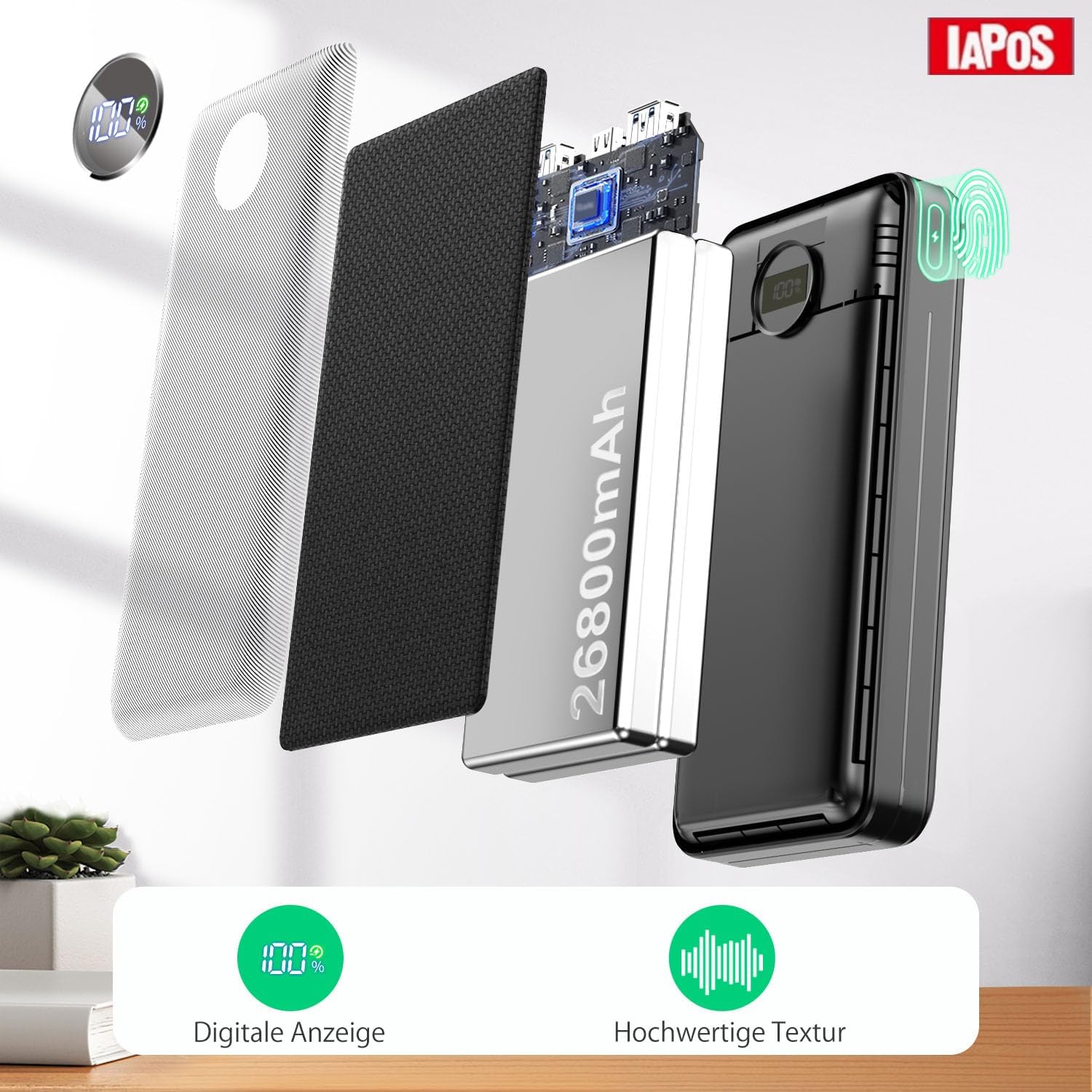 Thumbnail 4 de Power Bank 26.800 mAh PD 3.0 QC 4.0 Schwarz