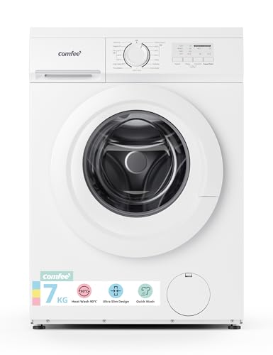 Detalle de COMFEE' 7kg Washing Machine 1200rpm Ultra Slim 400mm – Energy Class D, White