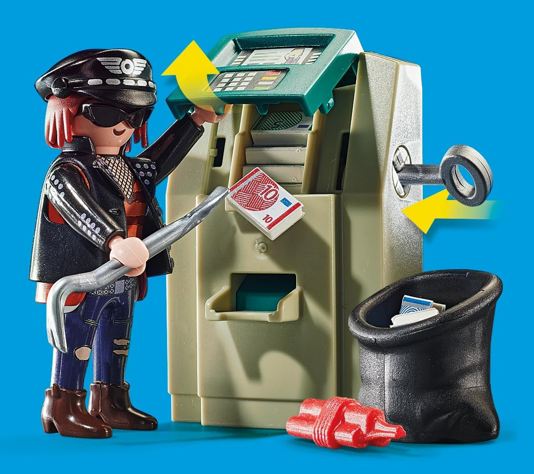 Thumbnail 2 de PLAYMOBIL City Action Polizei-Motorrad: Verfolgung des Geldräubers (70572)