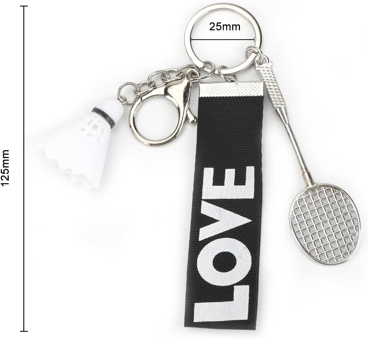 Thumbnail 3 de MUCOOS Funny Badminton Keychain with Ribbon: A Playful Yet Practical Gift