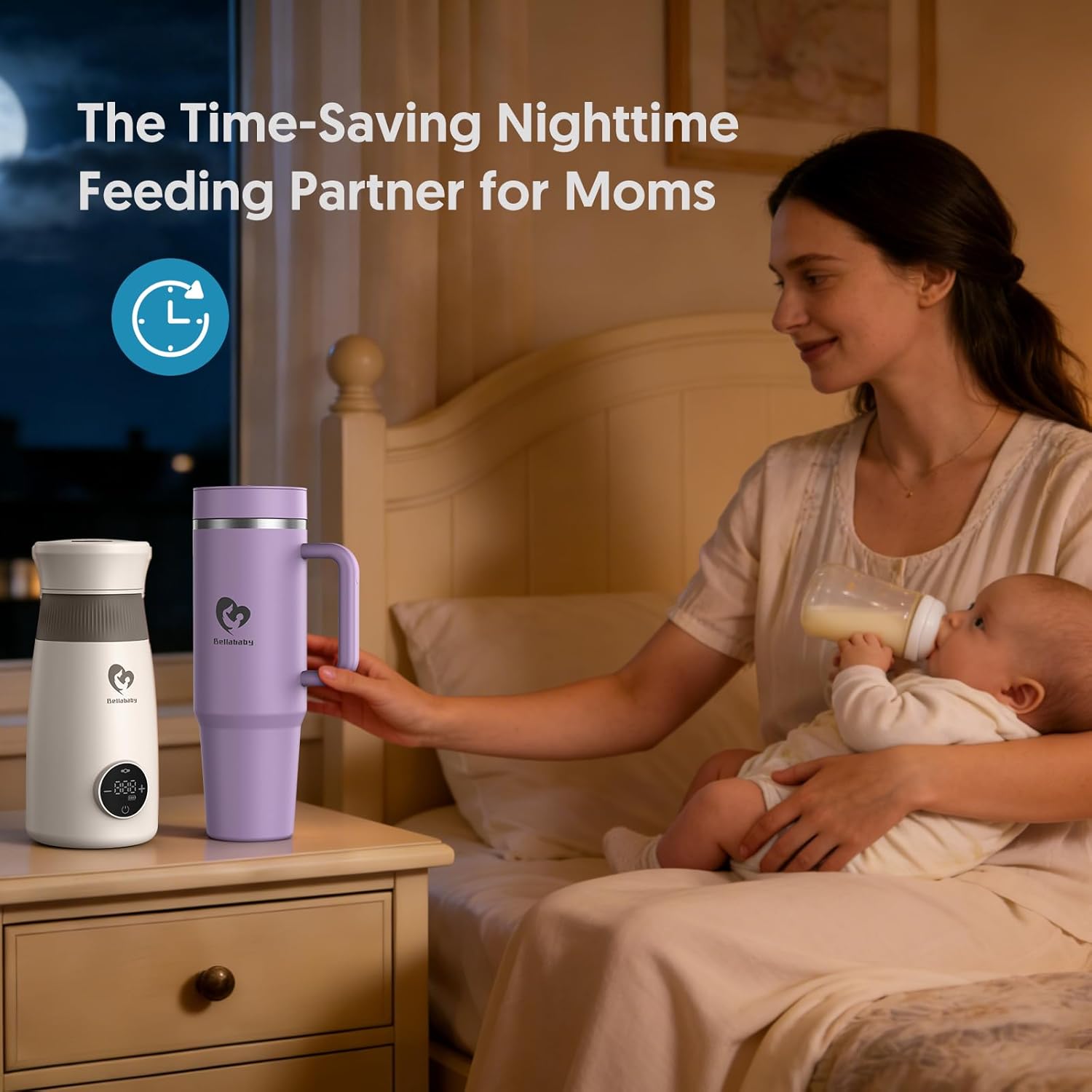 Thumbnail 4 de Bellababy Portable Breast Milk Cooler for Travel (Purple) with 18oz BPA-Free Bottle and 50oz Insulated Tumbler