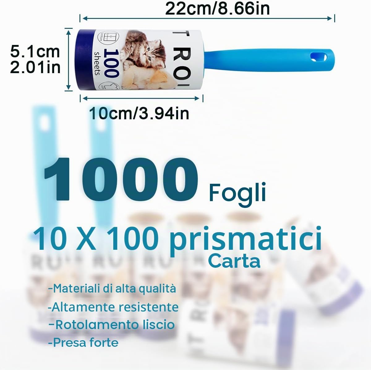 Thumbnail 6 de Rullo peli animali extra adesivi – 1000 fogli, 10 rotoli con 2 derouleurs
