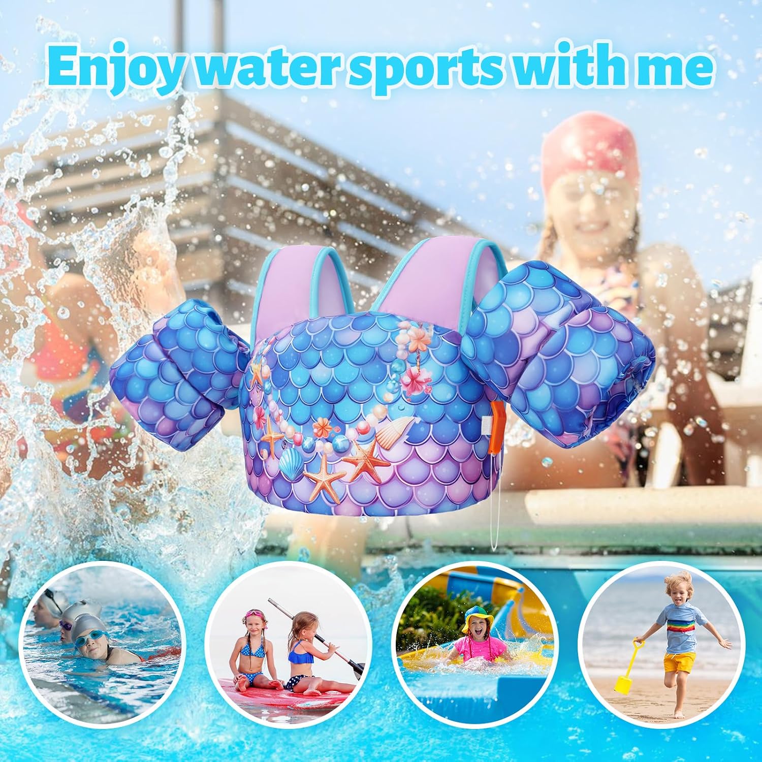 Detalle 2 de Zeraty Toddler Swim Vest, 30–50 lb