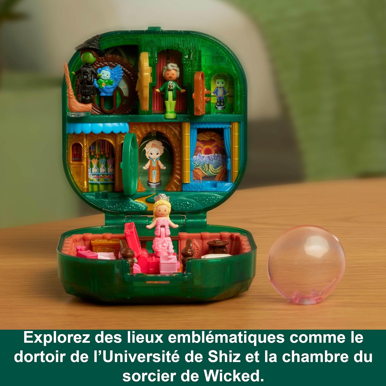 Thumbnail 4 de Coffret Polly Pocket Wicked Collector JFV04 avec mini-figurines Glinda, Elphaba et le Magicien