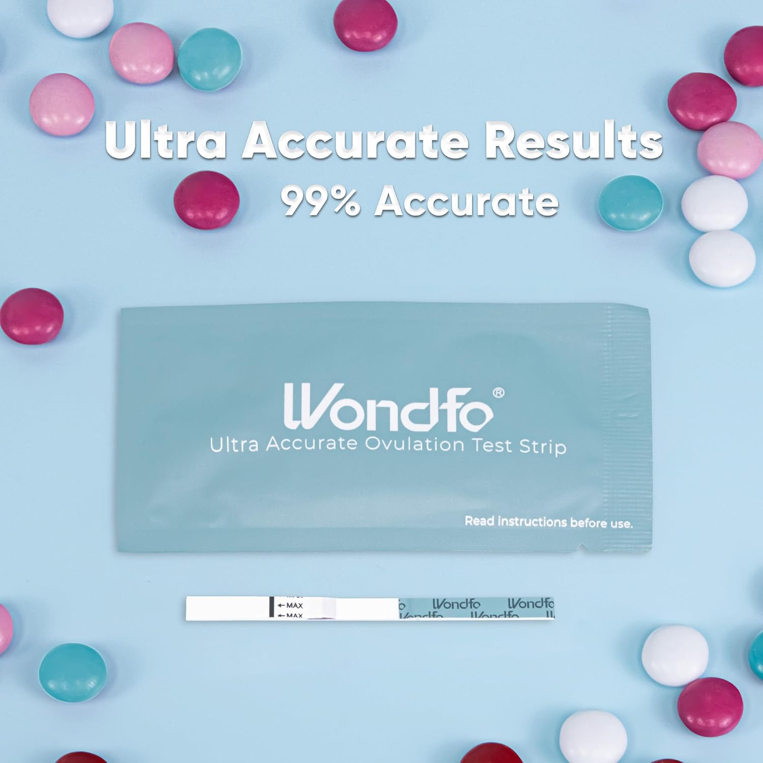 Detalle de Wondfo Ultra Accurate Ovulation Test Strips, Semi-Quantitative LH, 20 Count