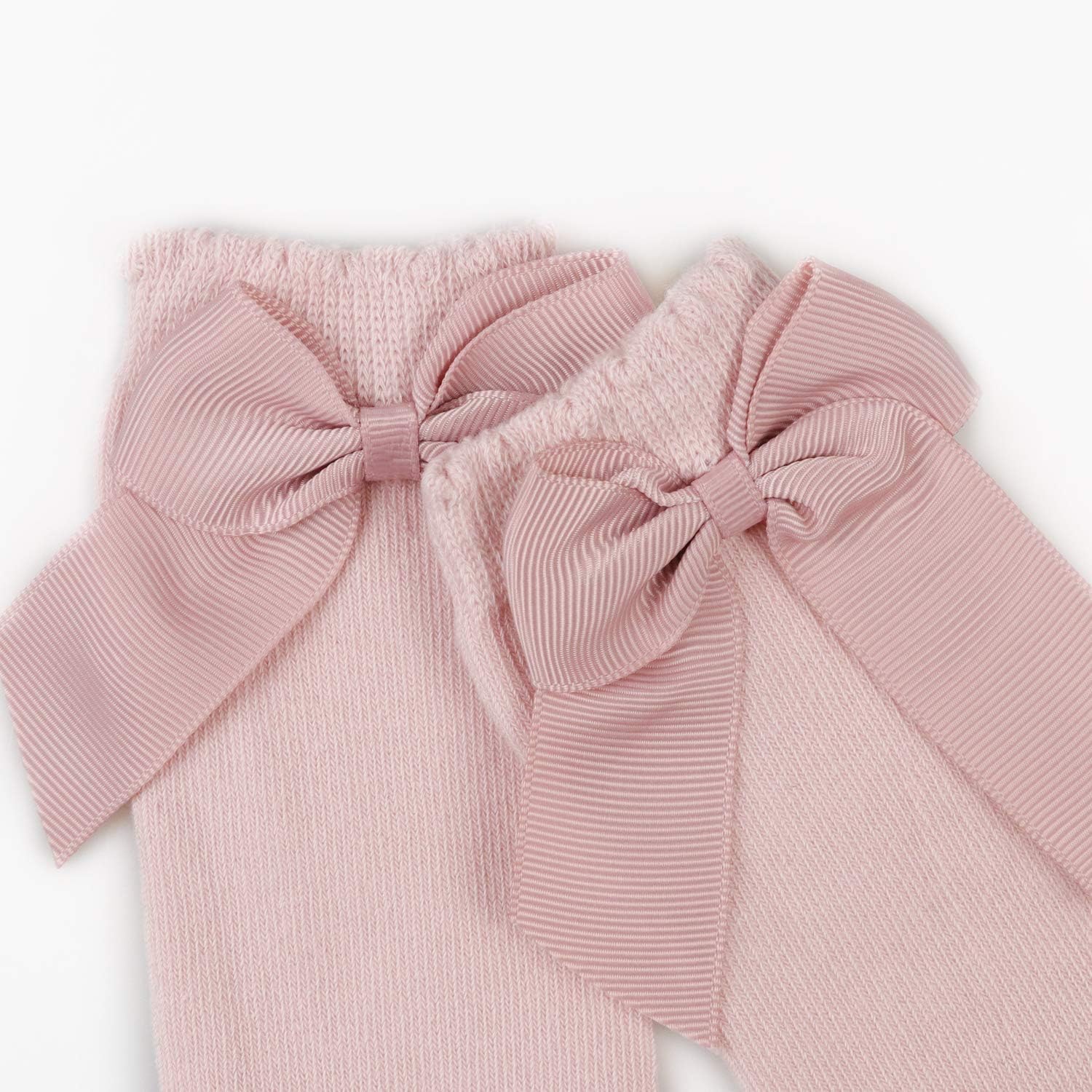 Thumbnail 3 de DRESHOW baby girl knee-high socks (bow design) cotton-blend toddler dress socks – 5 pairs