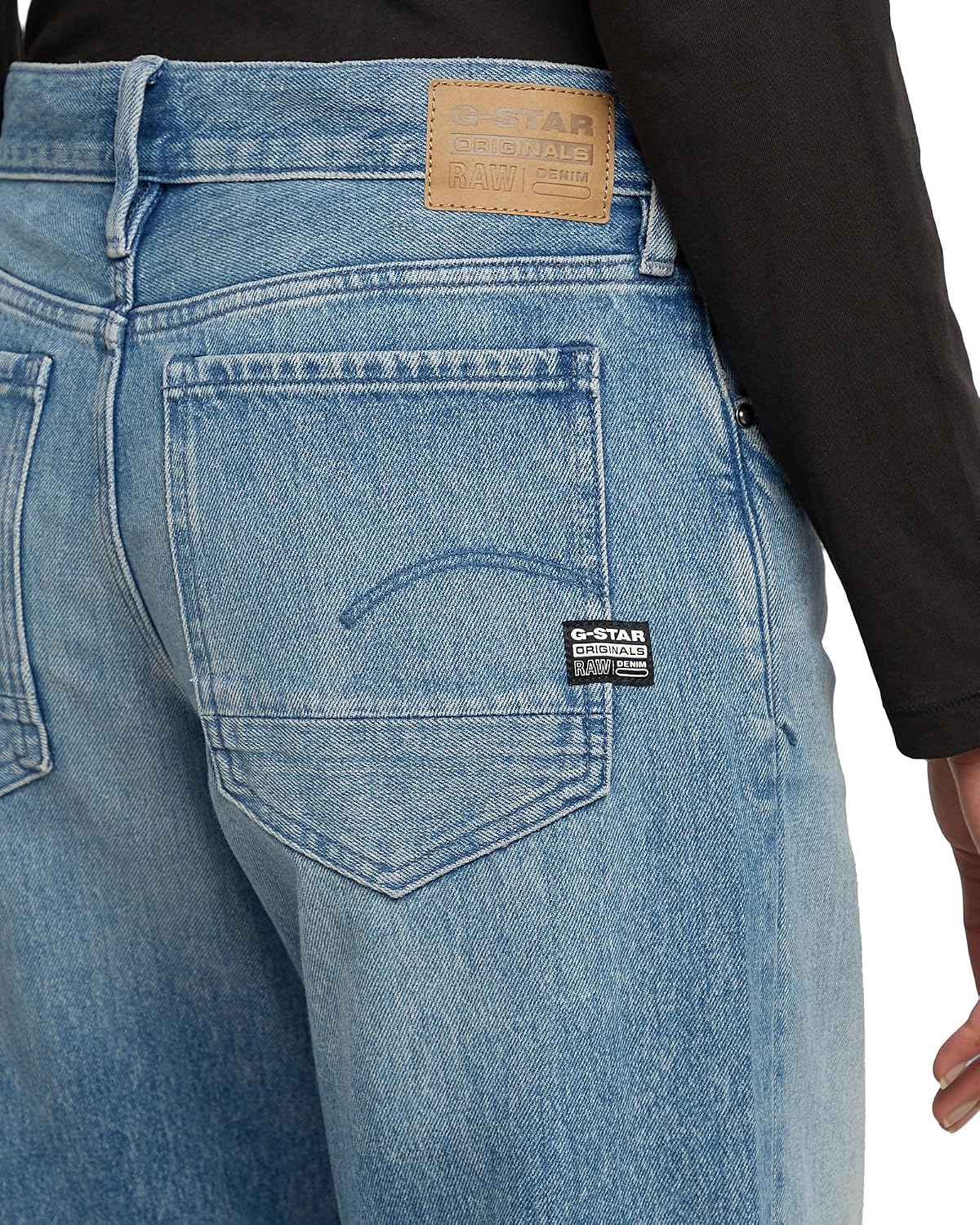 Detalle de G-Star Damen Judee Loose Low Waist Jeans mit Hosenschlitz & Nieten-Taschen