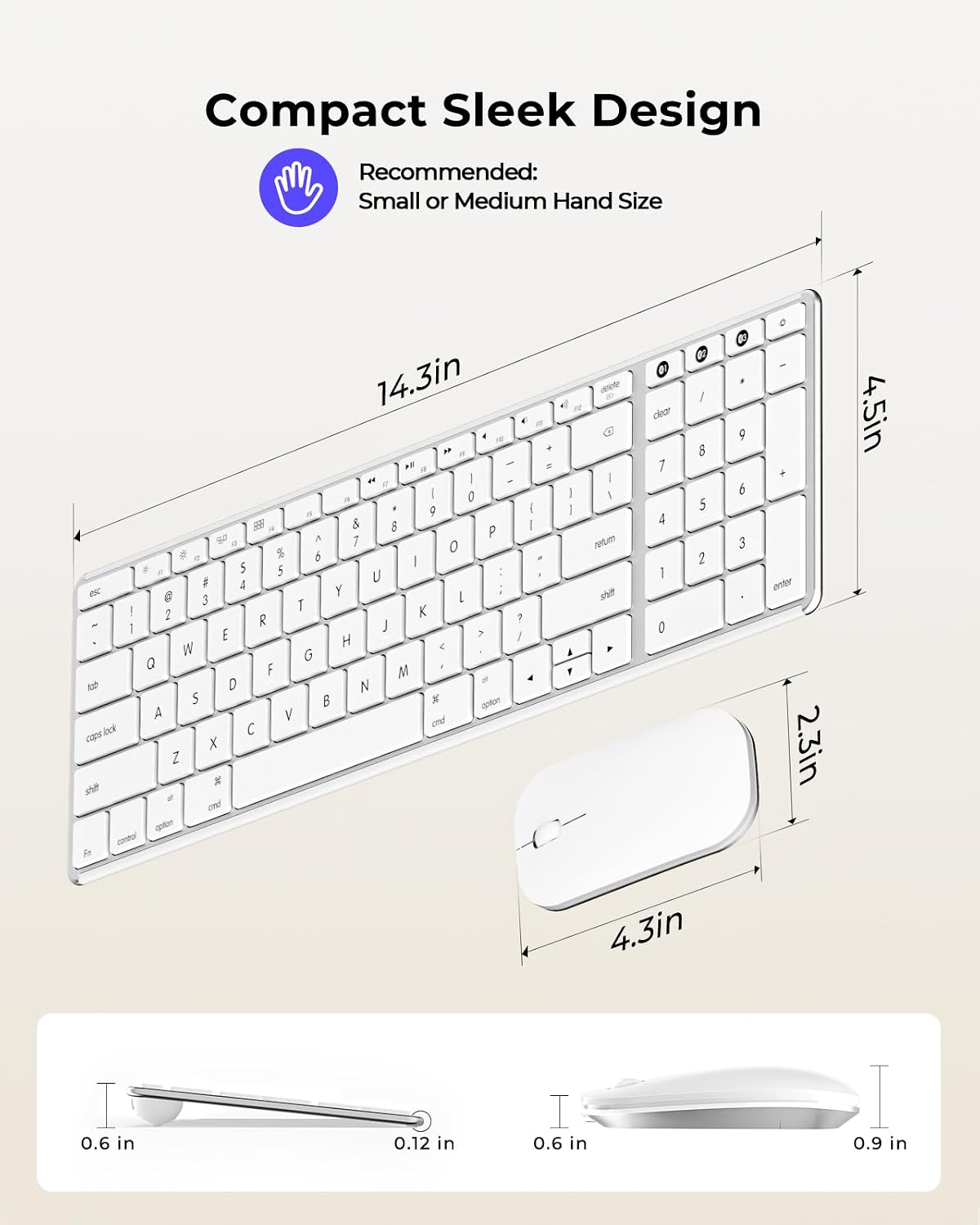 Thumbnail 5 de seenda SKM64-2 Bluetooth keyboard and mouse 200h