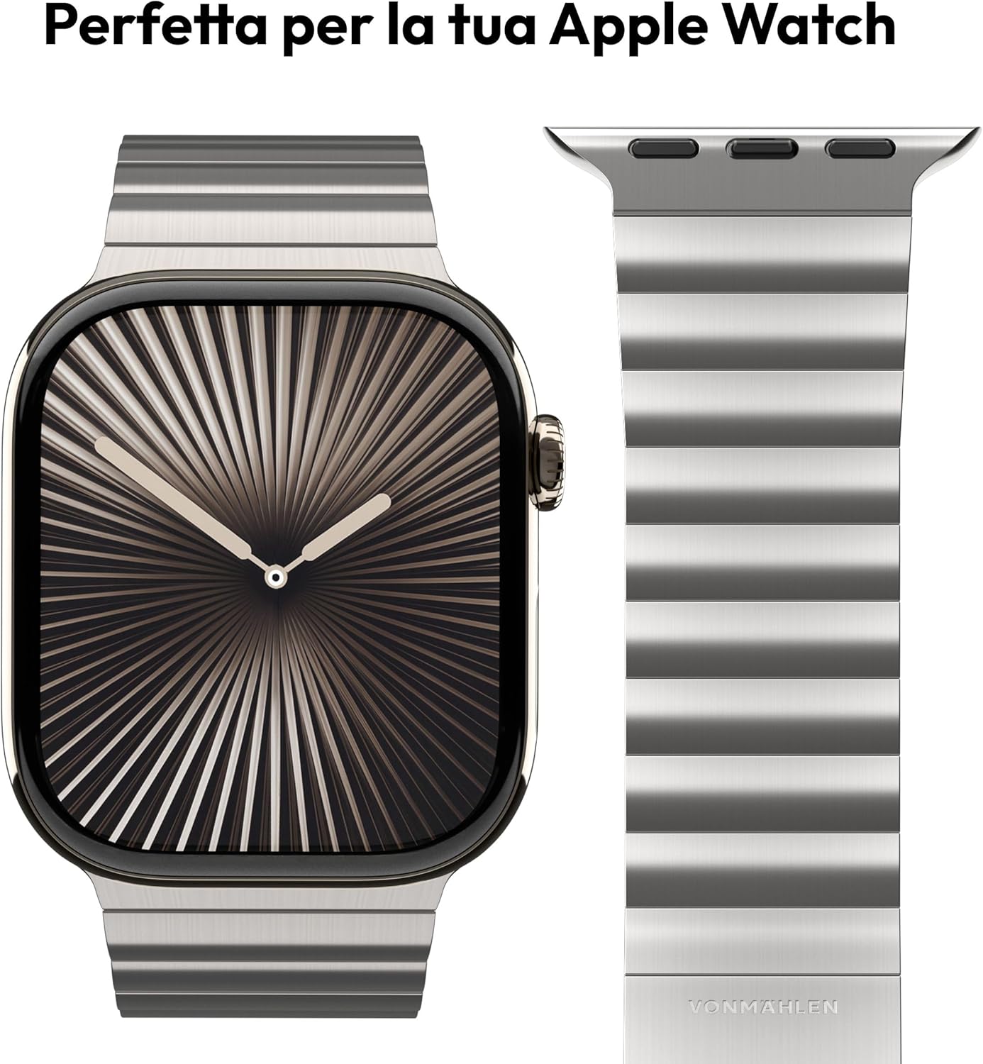 Thumbnail 5 de VONMÄHLEN Link Bracelet Pro: Cinturino in acciaio 316L per Apple Watch con regolazione e vetroso di stile