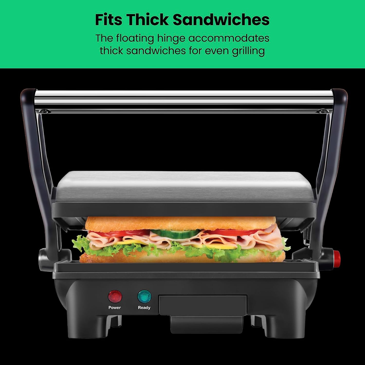Thumbnail 5 de Chefman Panini Press 2-Slice Compact