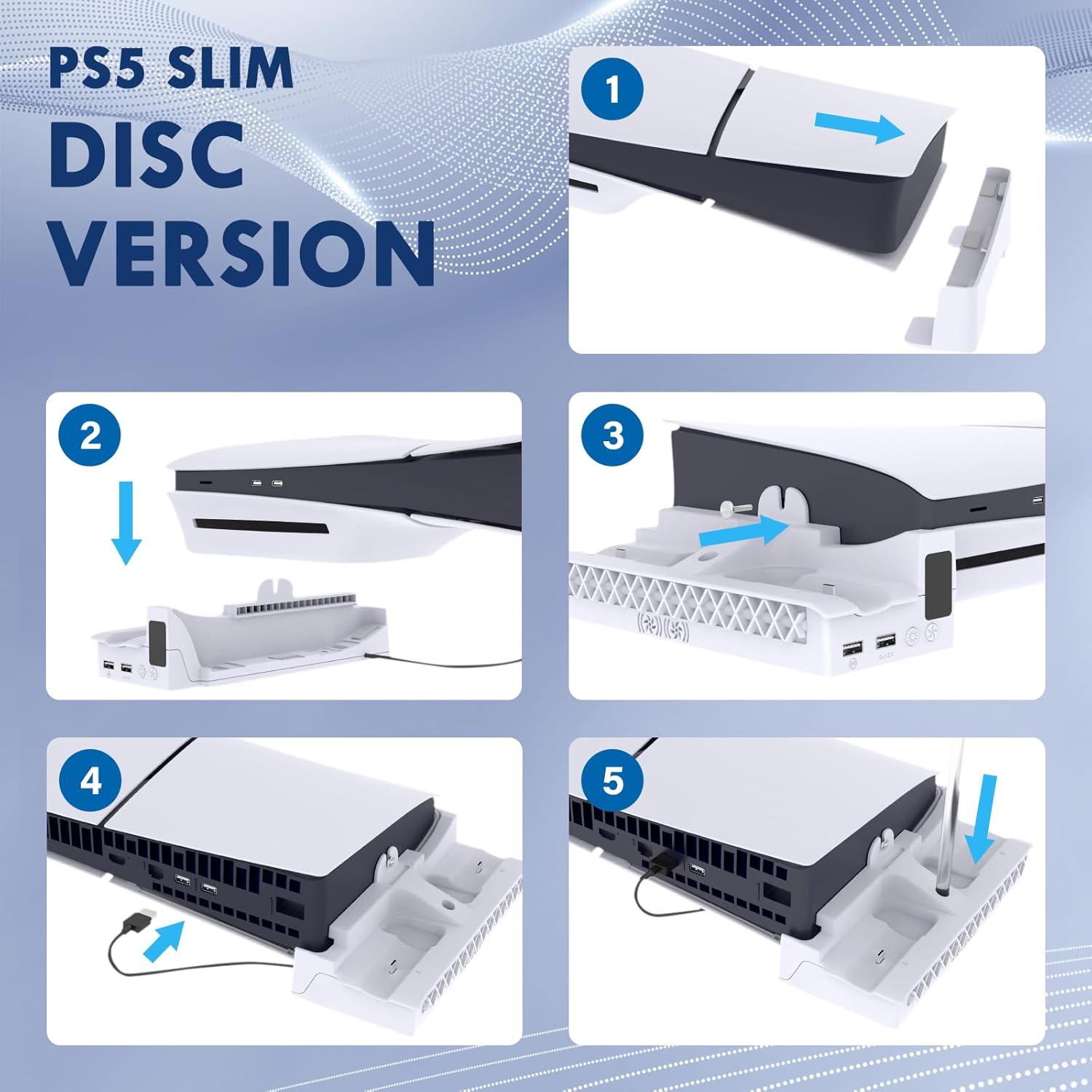 Thumbnail 5 de Sehawei Soporte PS5 Slim con Ventilador y Cargador