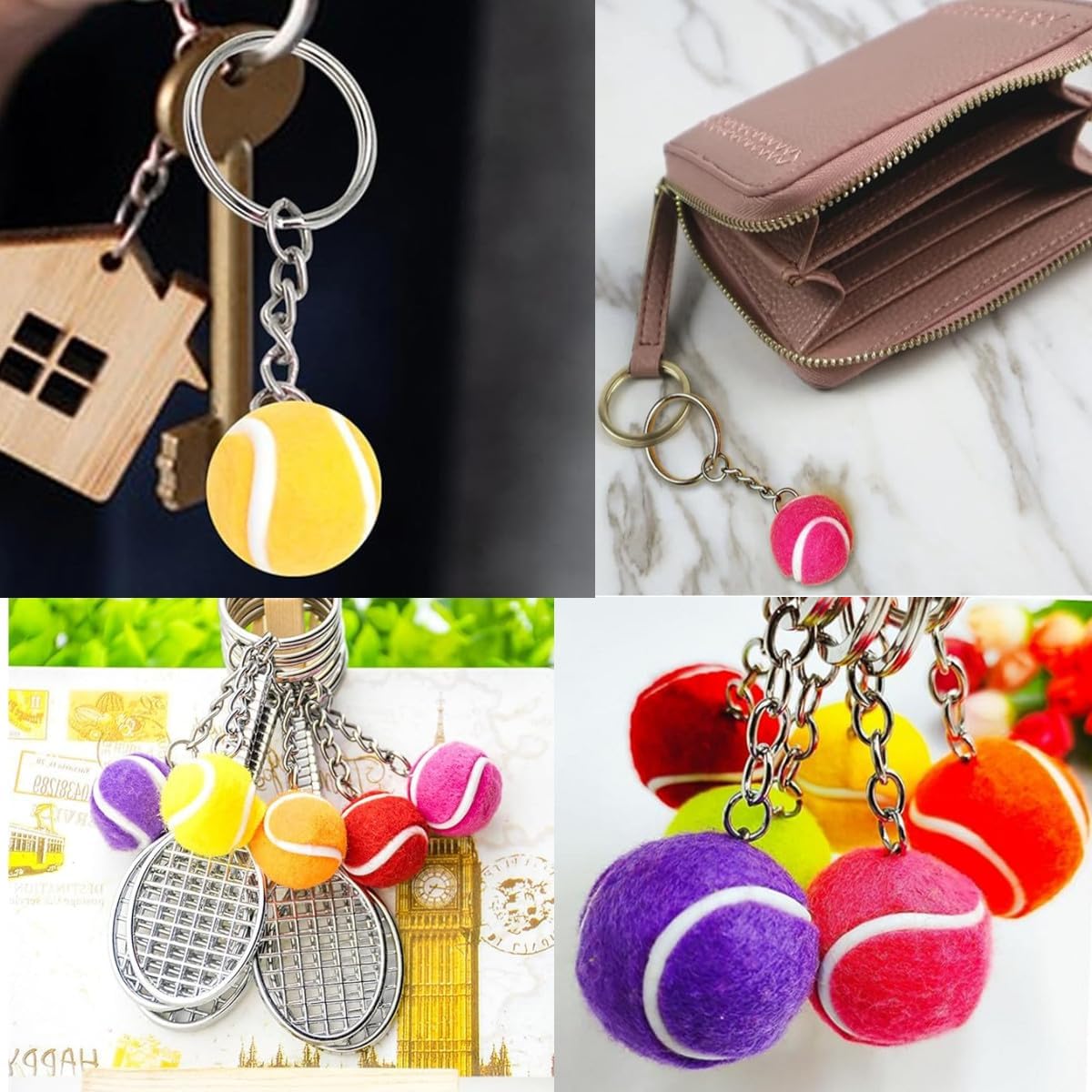 Thumbnail 5 de ZHAOYCSH Tennis Ball Keychain 10-Pack