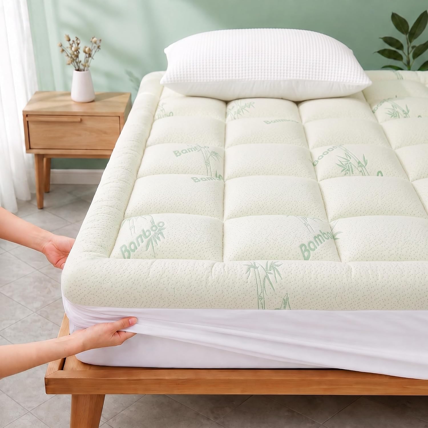 Detalle de Twin Mattress Topper, 7D Fiber Fill