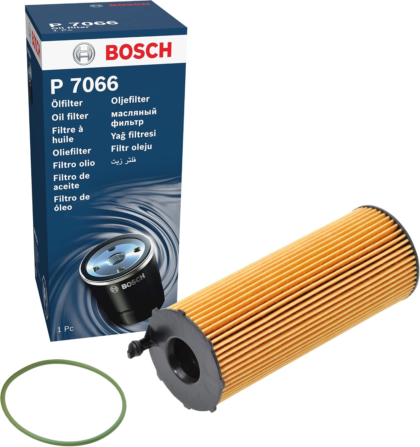 Bosch Filtro olio per auto P7066: protezione dell’olio motore e filtraggio efficace