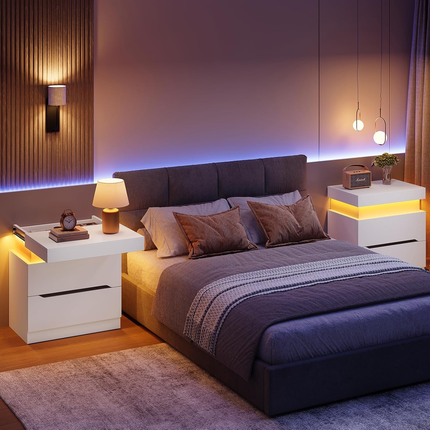 Thumbnail 3 de TEENFON Nightstands Set of 2