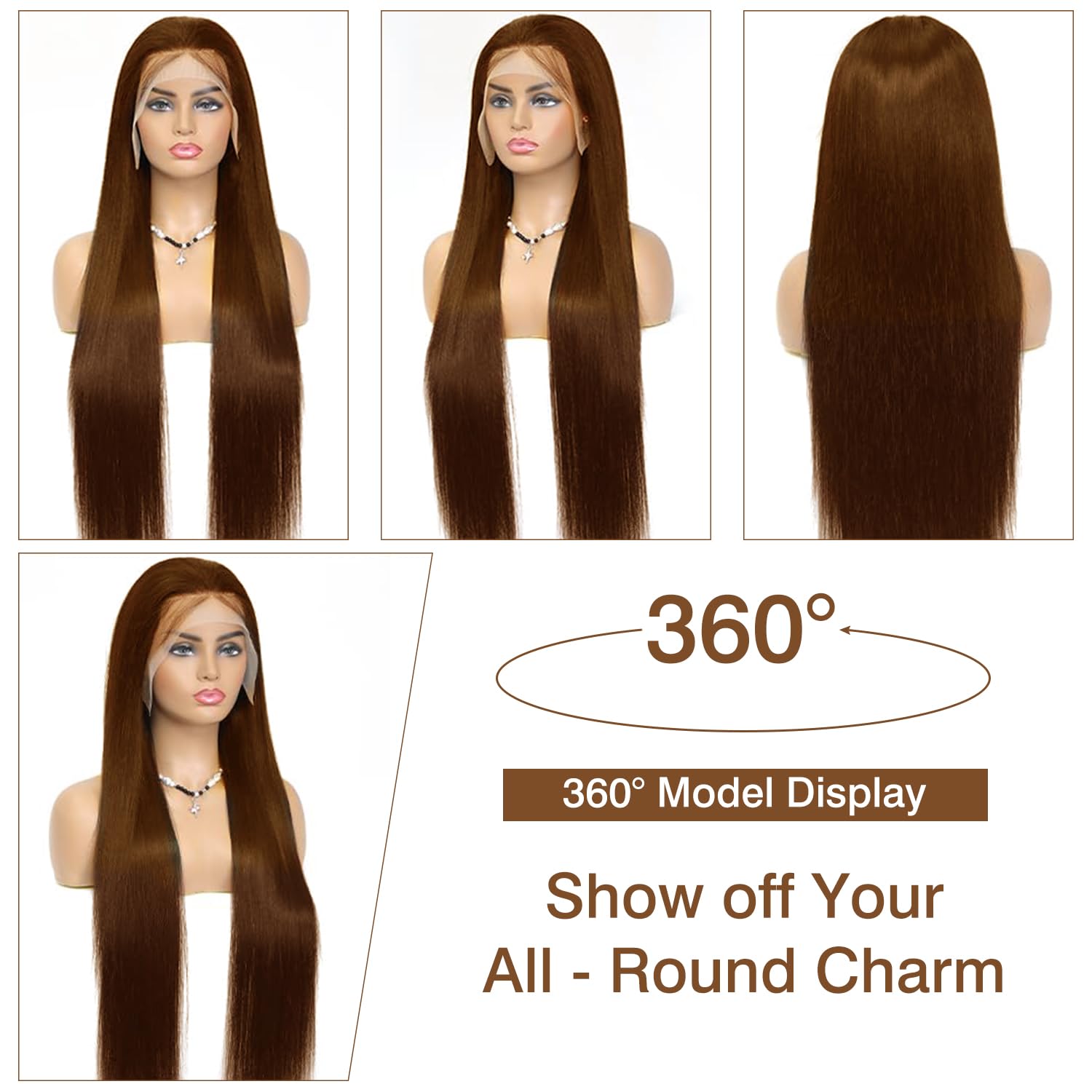 Thumbnail 4 de Cypha 28 Inch Chocolate Brown lace wig