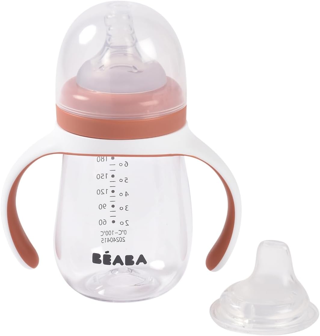 Detalle de BEABA 2 in 1 Sippy Cup – 210 ml Terracotta