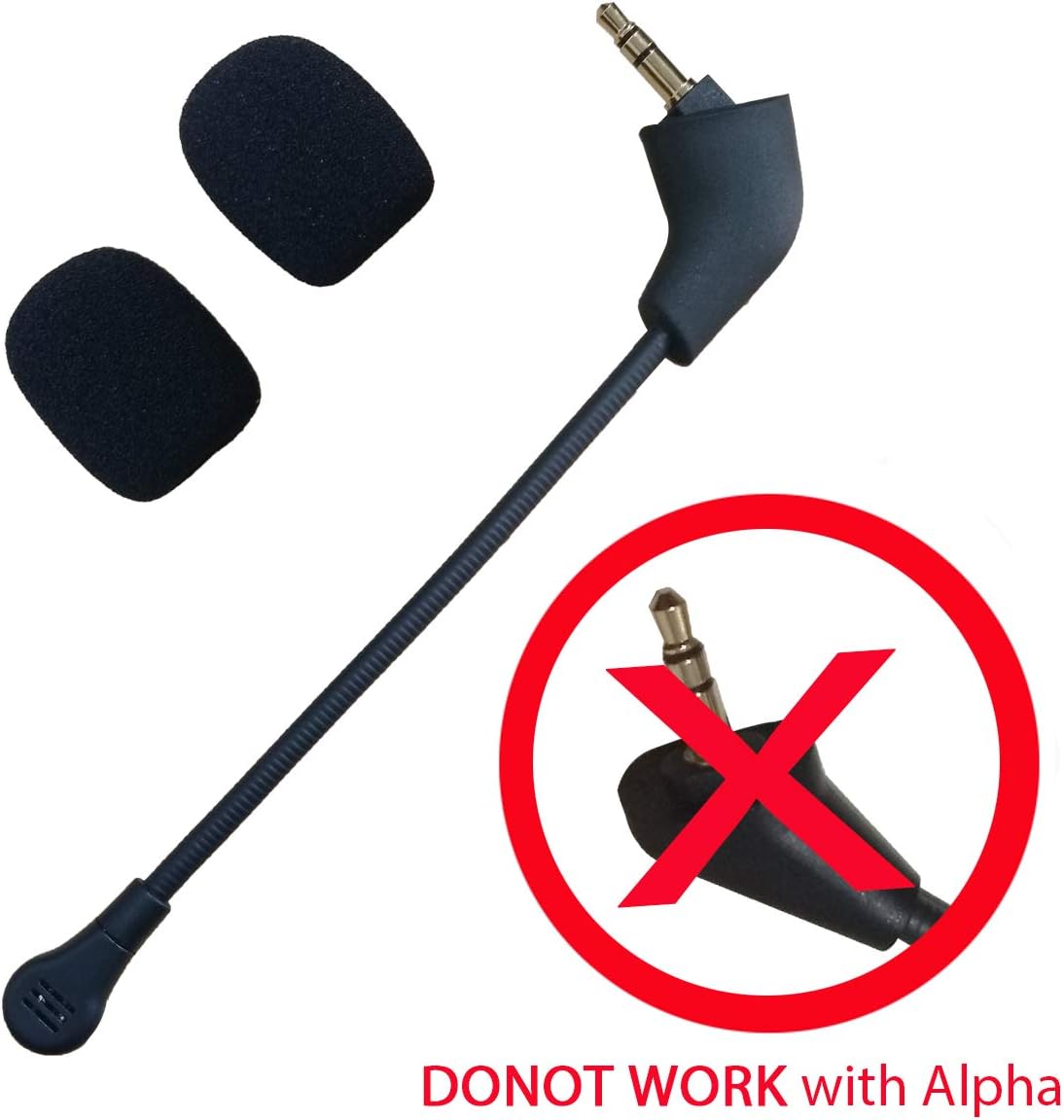 Detalle 2 de XBC Tech Replacement 3.5mm Microphone Boom for HyperX Cloud 2 II and HyperX Silver (CLOUD 2)
