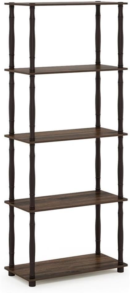 Thumbnail 6 de Furinno Libreria a 5 ripiani Sonoma Oak/White Tubo rettangolare