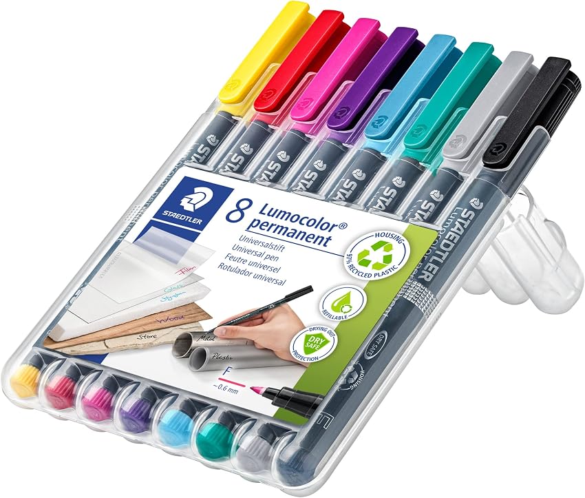 Detalle 2 de Staedtler Lumocolor 318 WP8-2 rotulador permanente 0,6 mm 🎨