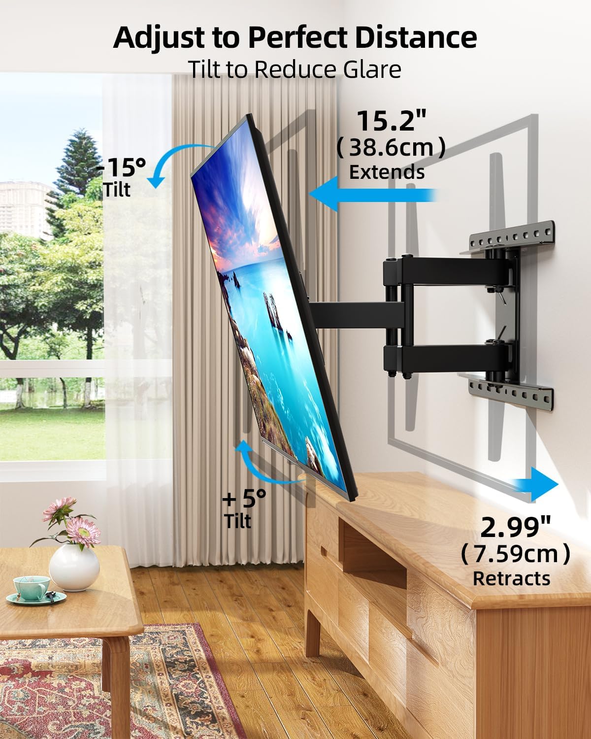 Thumbnail 2 de HOME VISION Full Motion TV Wall Mount 85 lb