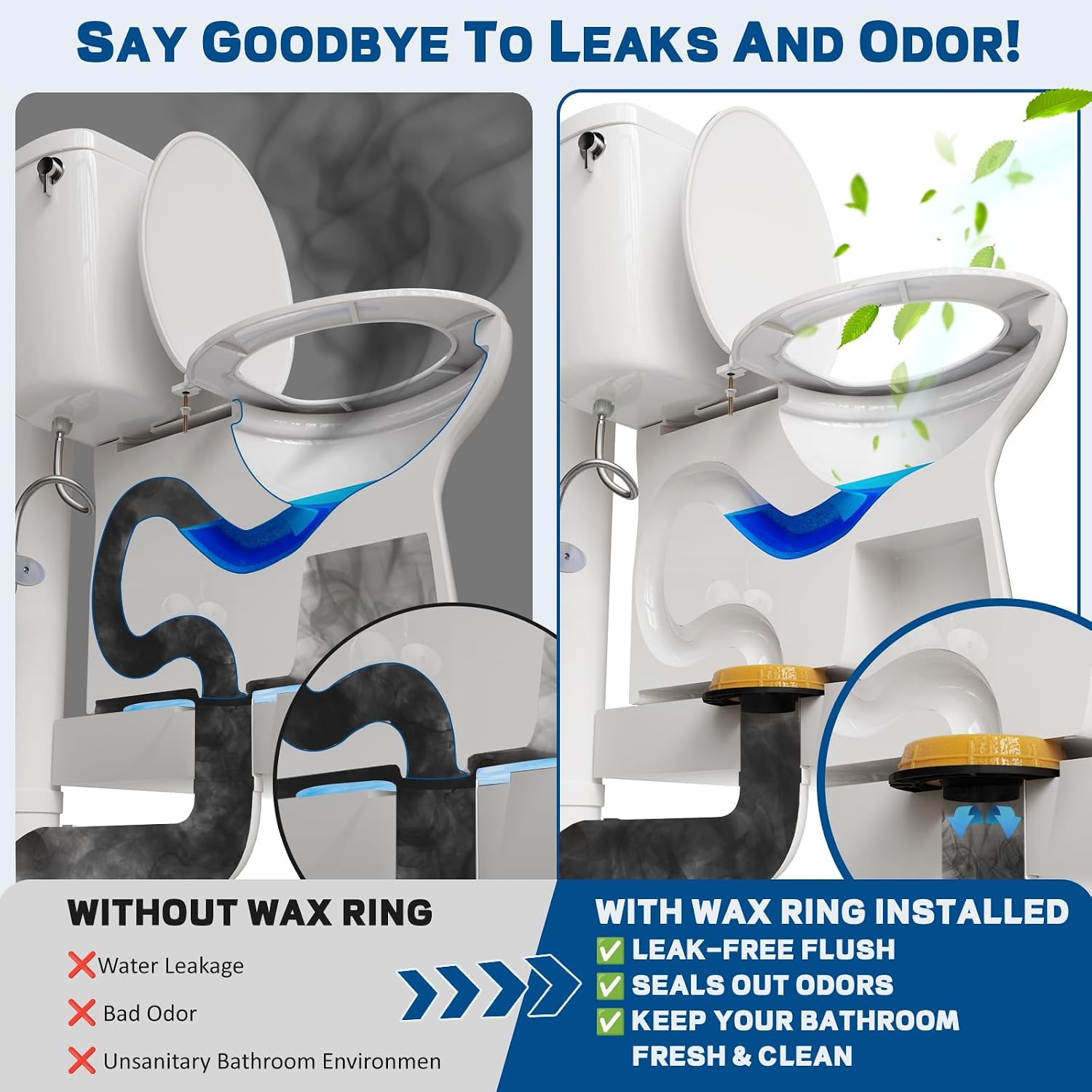 Detalle de NEEXAN Toilet Wax Ring Kit for 3- and 4-Inch Pipes