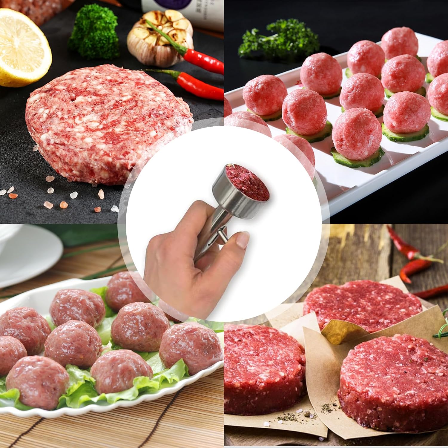 Thumbnail 5 de Falafel Portionierer Falafel Schaufel 4 cm