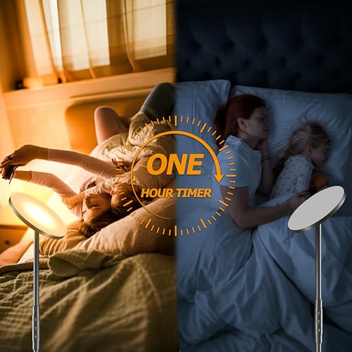 Thumbnail 8 de Lampadaire sur Pied Yikuneng 3600LM 36W LED avec Télécommande et Contrôle Tactile — Ajustement de couleur 2700K–6500K