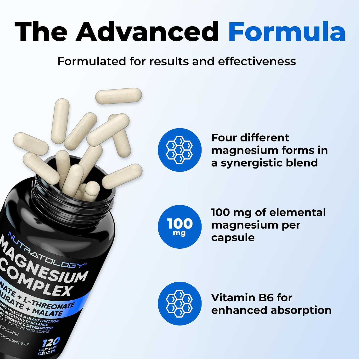 Detalle de Nutratology Magnesium Complex, 120-count