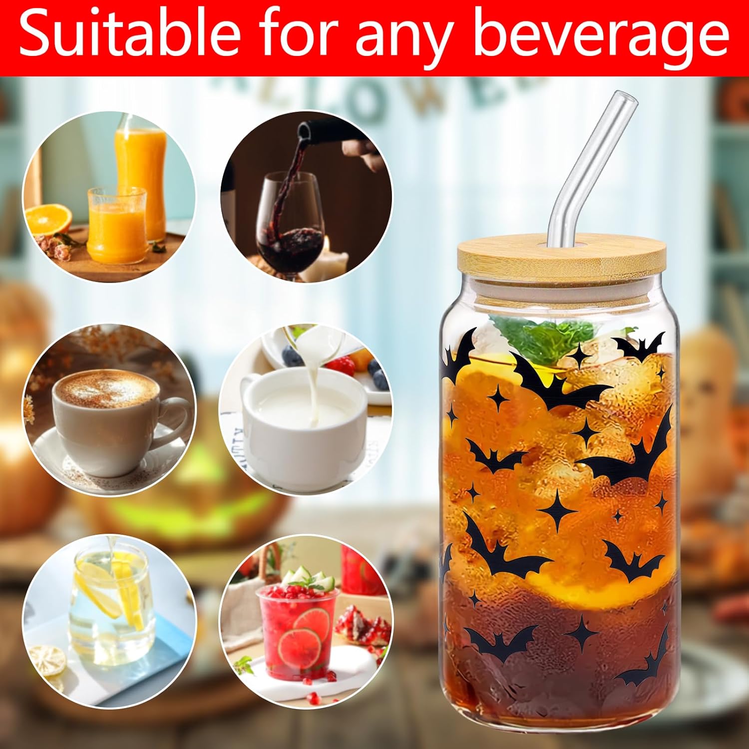 Thumbnail 5 de Halloween Becher 500 ml Trinkglas 🎃