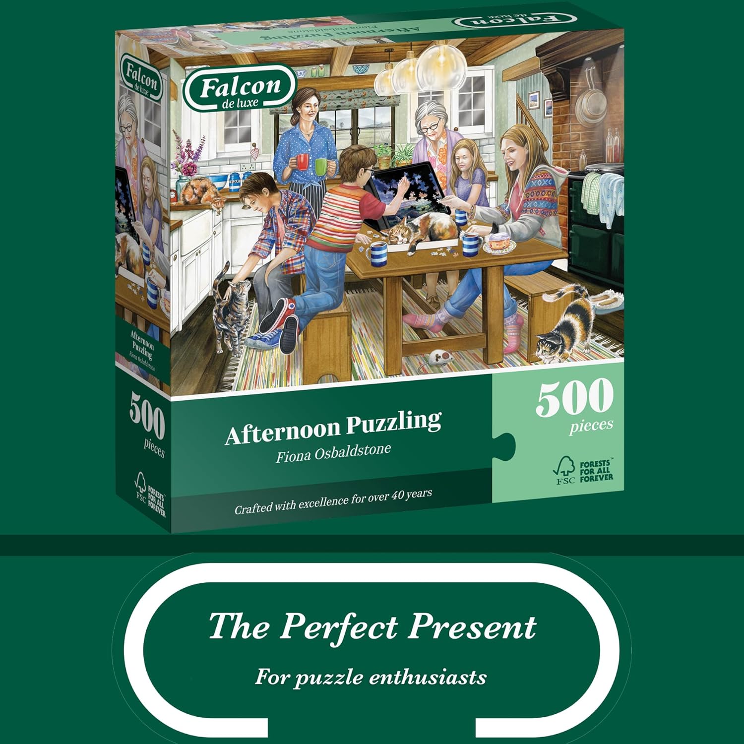 Thumbnail 4 de Falcon Puzzle 500 pièces pour adultes — puzzle artistique 🧩