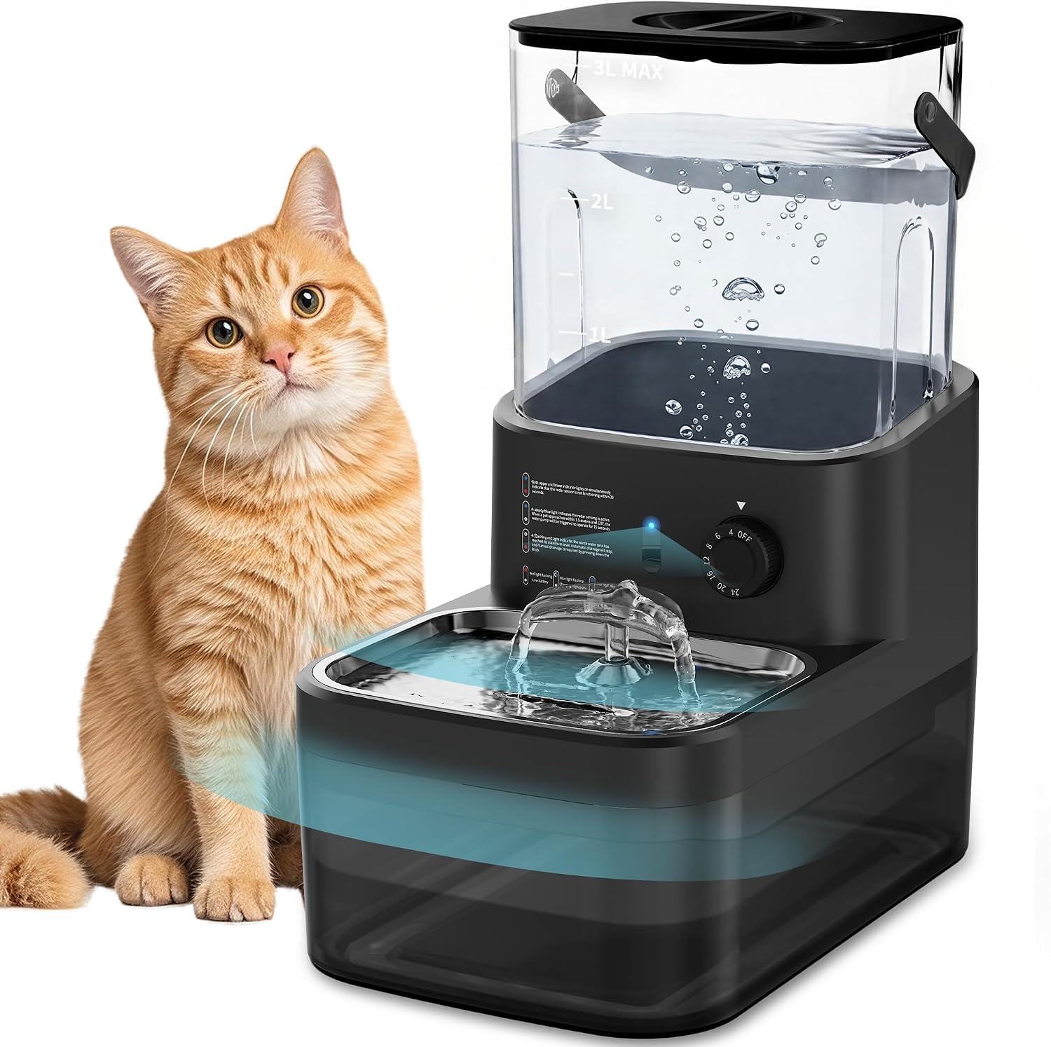 Detalle de Cat Water Fountain, 3L