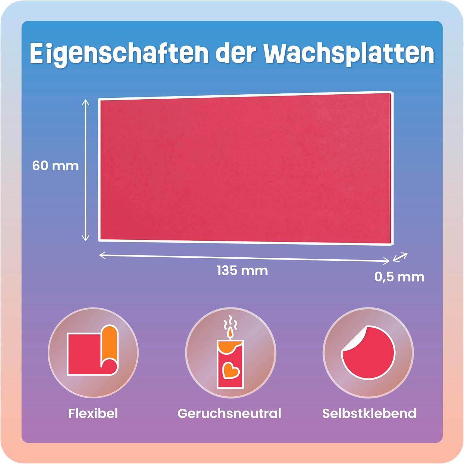 Detalle 2 de Smowo 30 Wachsplatten zum Verzieren 🕯