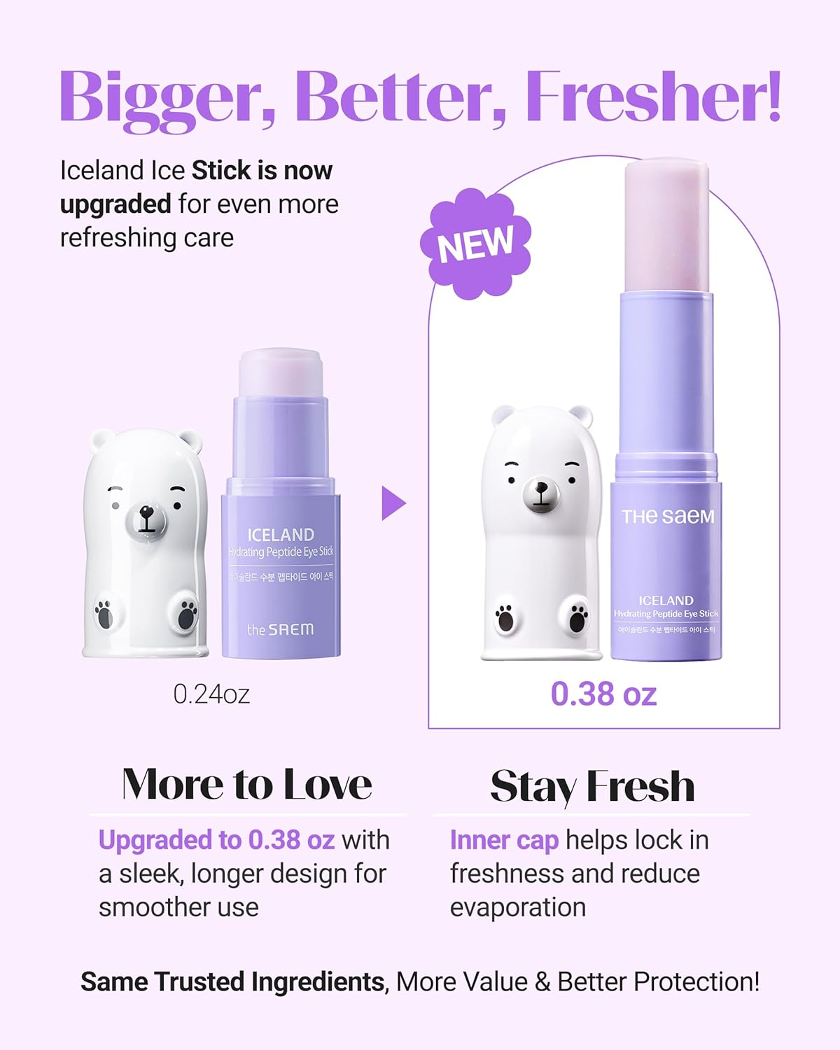 Thumbnail 1 de THE SAEM Stick Yeux Peptide Hydratant Islande — Baume Regard Élastifiant, Rafraîchissant et Hydratant 11 g
