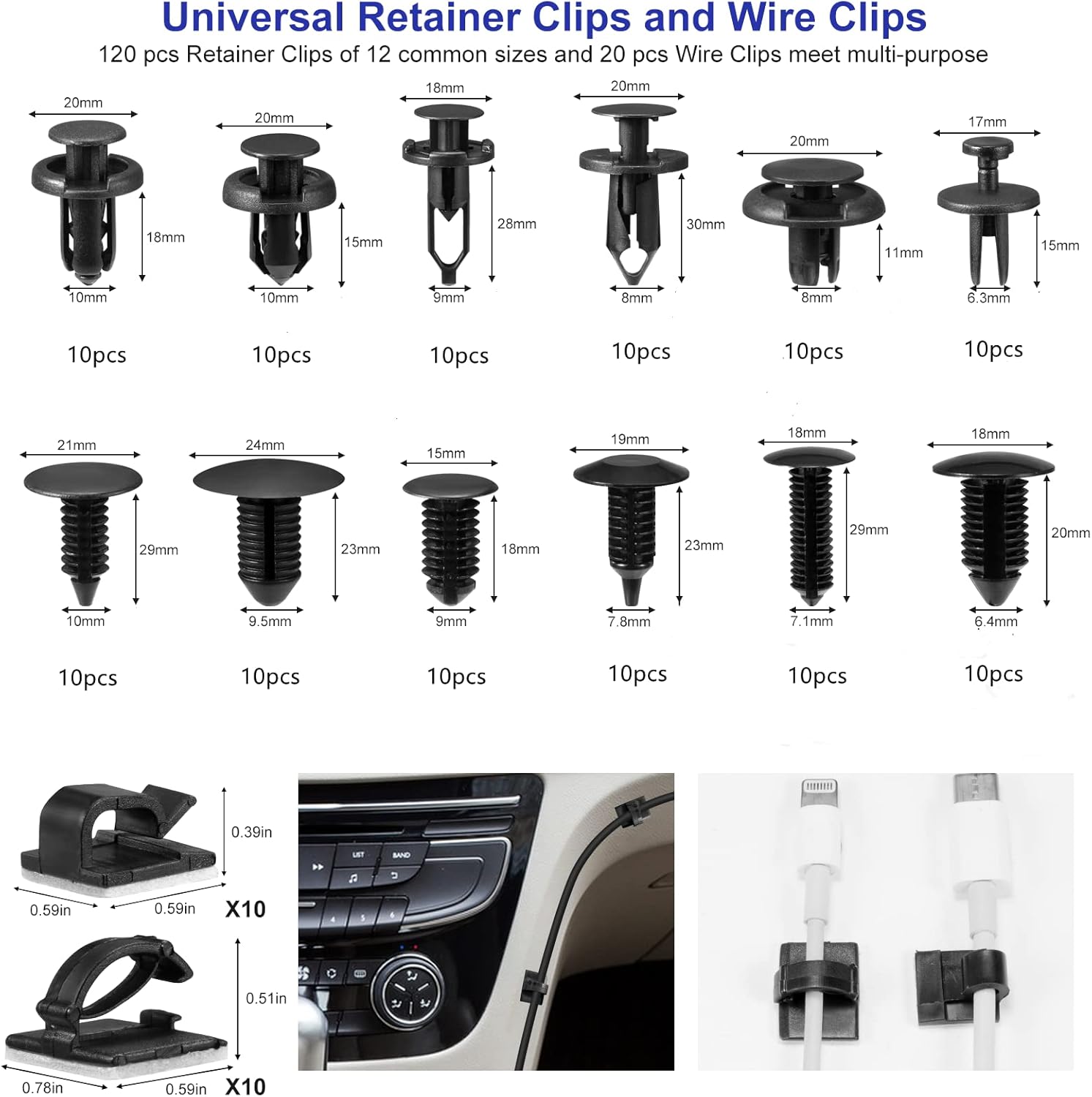 Thumbnail 6 de Hochferr 250-teiliges Hebelwerkzeug-Set für KFZ-Verkleidungen, Clip-Entferner & Kunststoffkeile