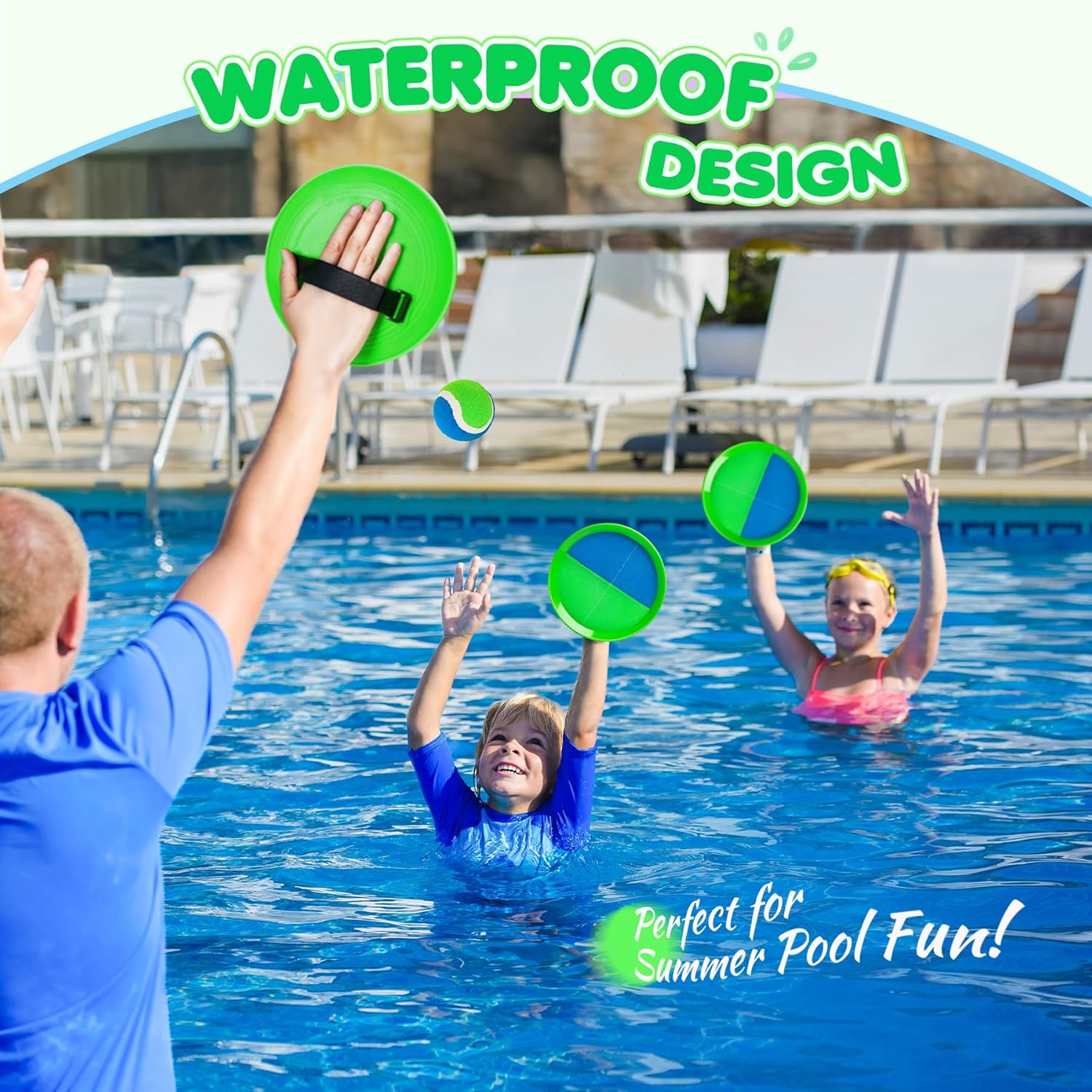 Detalle de Toss and Catch Ball Set Upgrade – Durable Outdoor Beach & Pool Game for Kids