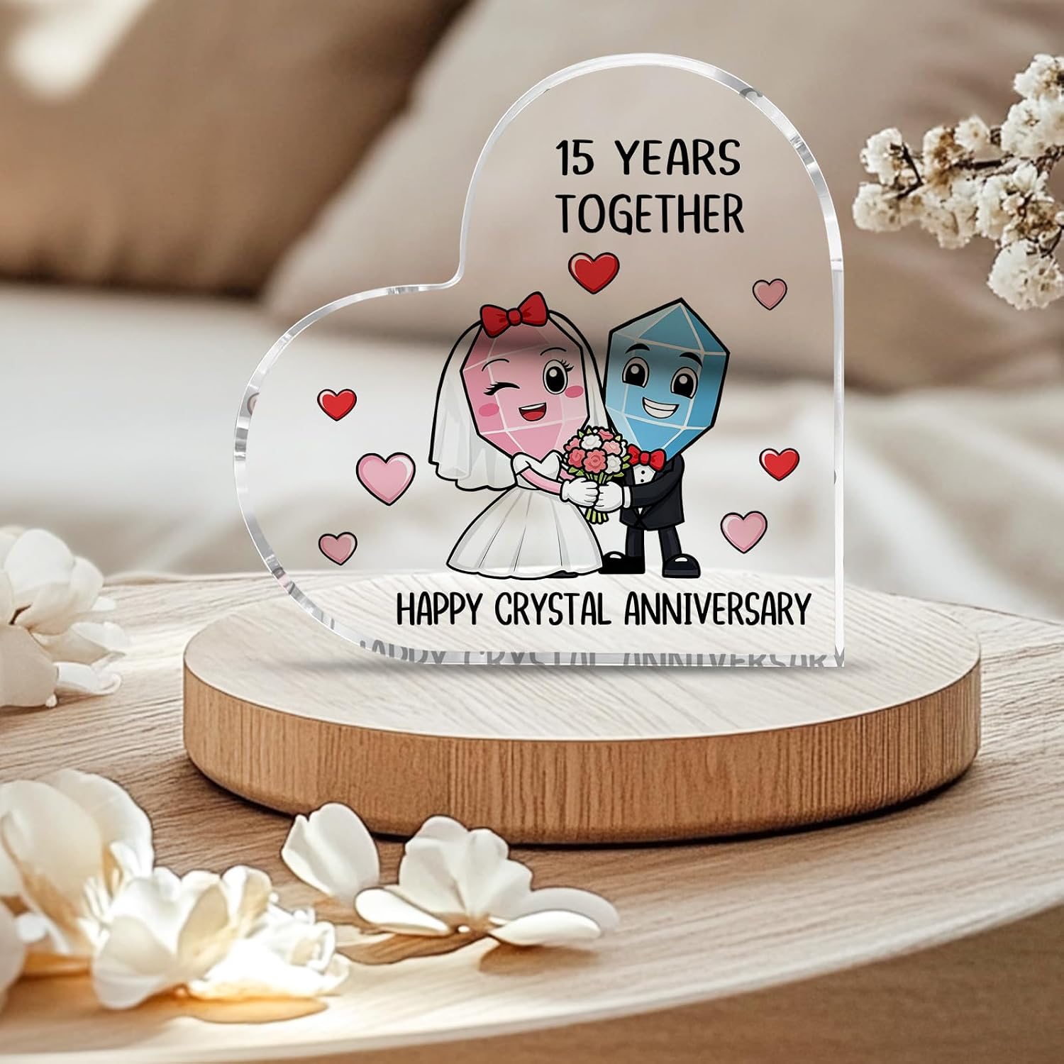 Thumbnail 4 de 15th Wedding Anniversary Plaque Keepsake