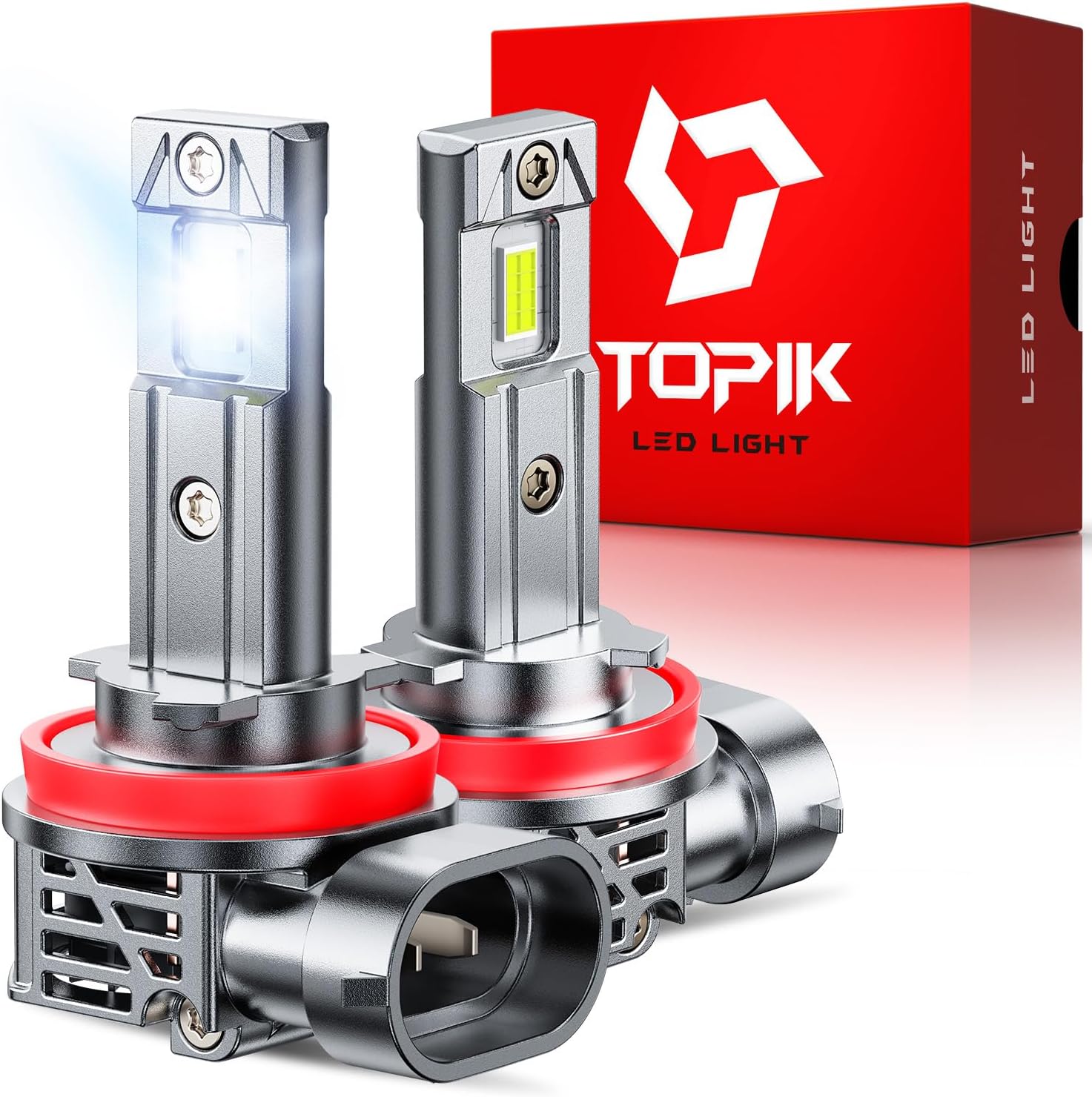 Detalle de TOPIK H11 Bulbs, 6500K Cool White, H16/H9/H8 Fitment, 2-Pack