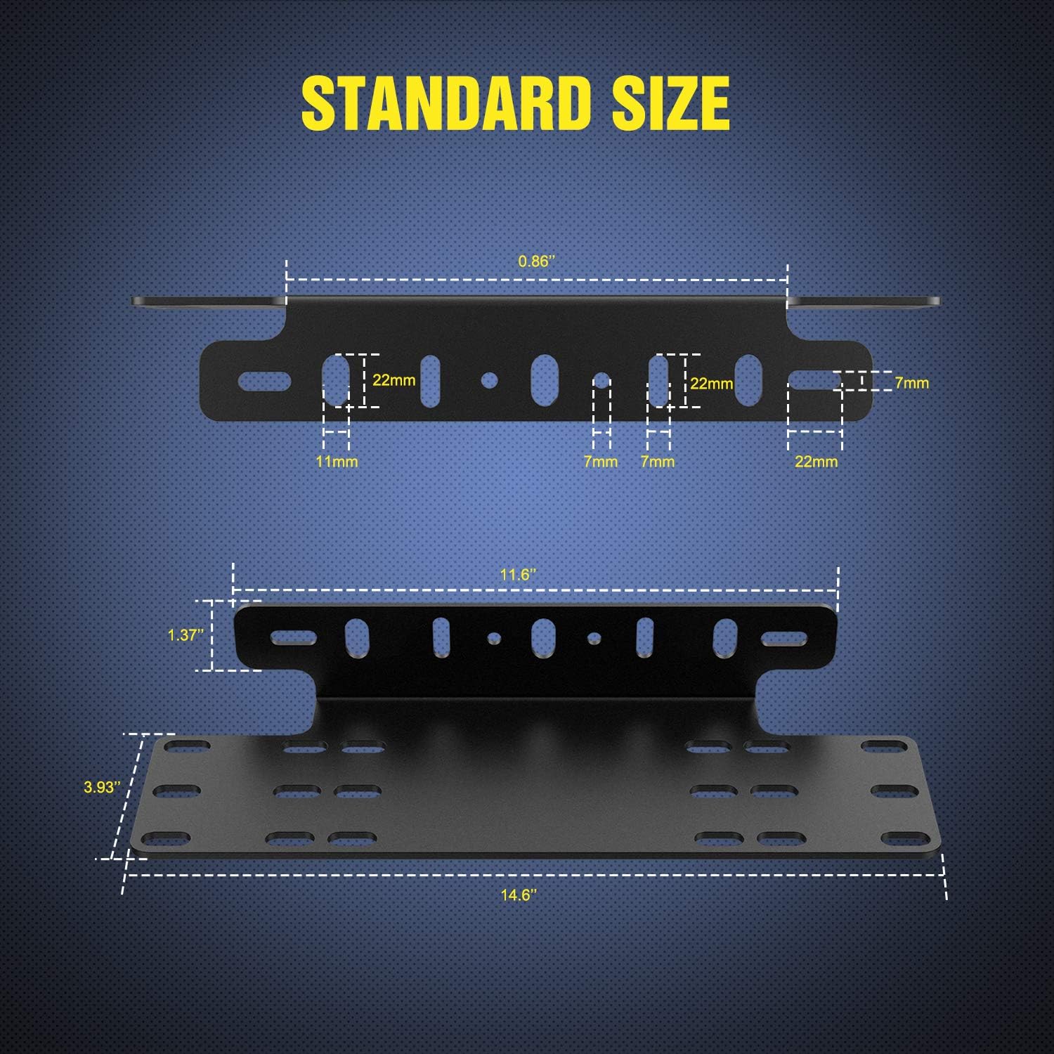 Detalle 2 de Nilight 90044B Universal License Plate Mount 1️⃣